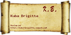 Kuba Brigitta névjegykártya